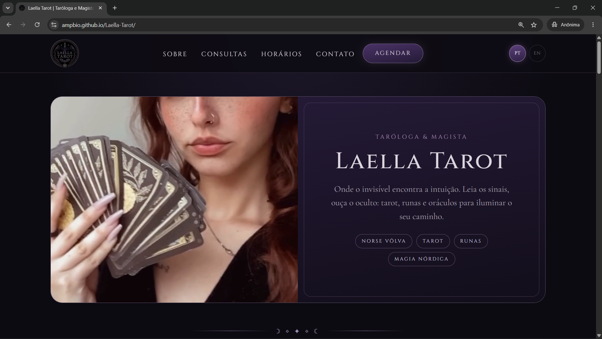 Cardápio Digital — Laella Tarot